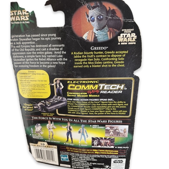 Star Wars Action Figure: Greedo with Comtech chip: Sealed: 90’s Hasbro Toy - Picture 4 of 4